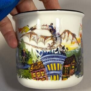 Harry Potter Mara Kozik Mug Hogwarts Dragon Scene Wizarding World